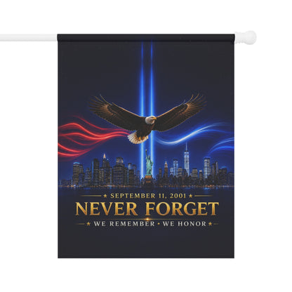 9/11 Memorial Flag — Never Forget, We Remember We Honor Patriot Day Tribute | Garden & House Sizes
