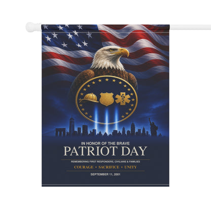 Patriot Day Flag — In Honor of the Brave, First Responder Tribute Garden & House Banner, Double-Sided, Made in USA