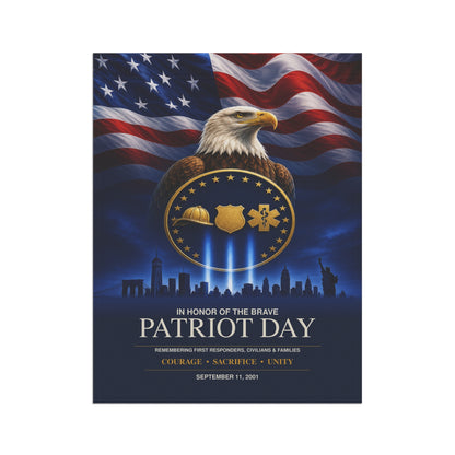 Patriot Day Flag — In Honor of the Brave, First Responder Tribute Garden & House Banner, Double-Sided, Made in USA