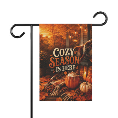 Fall Flag — Cozy Season Is Here, Autumn Porch Pumpkin & Lantern Decor | Garden & House Sizes