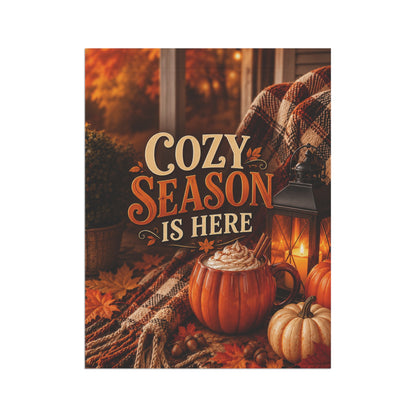 Fall Flag — Cozy Season Is Here, Autumn Porch Pumpkin & Lantern Decor | Garden & House Sizes