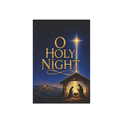 Christmas Flag — O Holy Night, Nativity Scene & Bethlehem Star | Garden & House Sizes