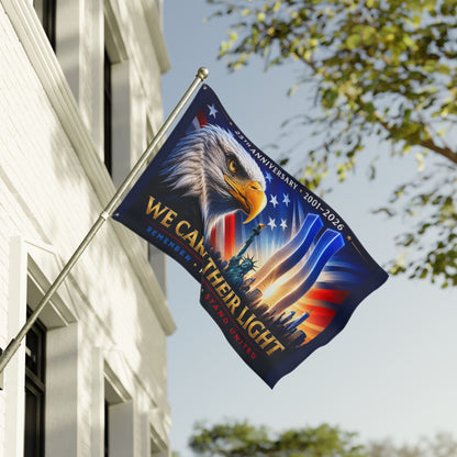 9/11 Memorial We Carry Their Light Double-Sided  36 x 60 Patriotic Flag | 25th Anniversary 2001–2026