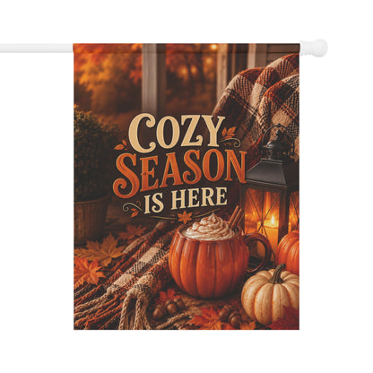 Fall Flag — Cozy Season Is Here, Autumn Porch Pumpkin & Lantern Decor | Garden & House Sizes