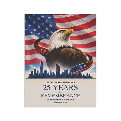 25 Years of Remembrance Flag — Patriot Day American Eagle Garden & House Banner, Double-Sided, Made in USA