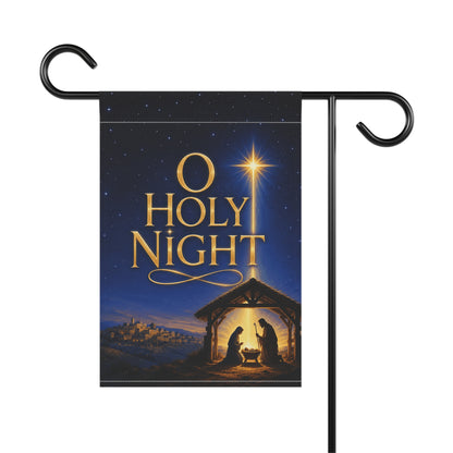 Christmas Flag — O Holy Night, Nativity Scene & Bethlehem Star | Garden & House Sizes