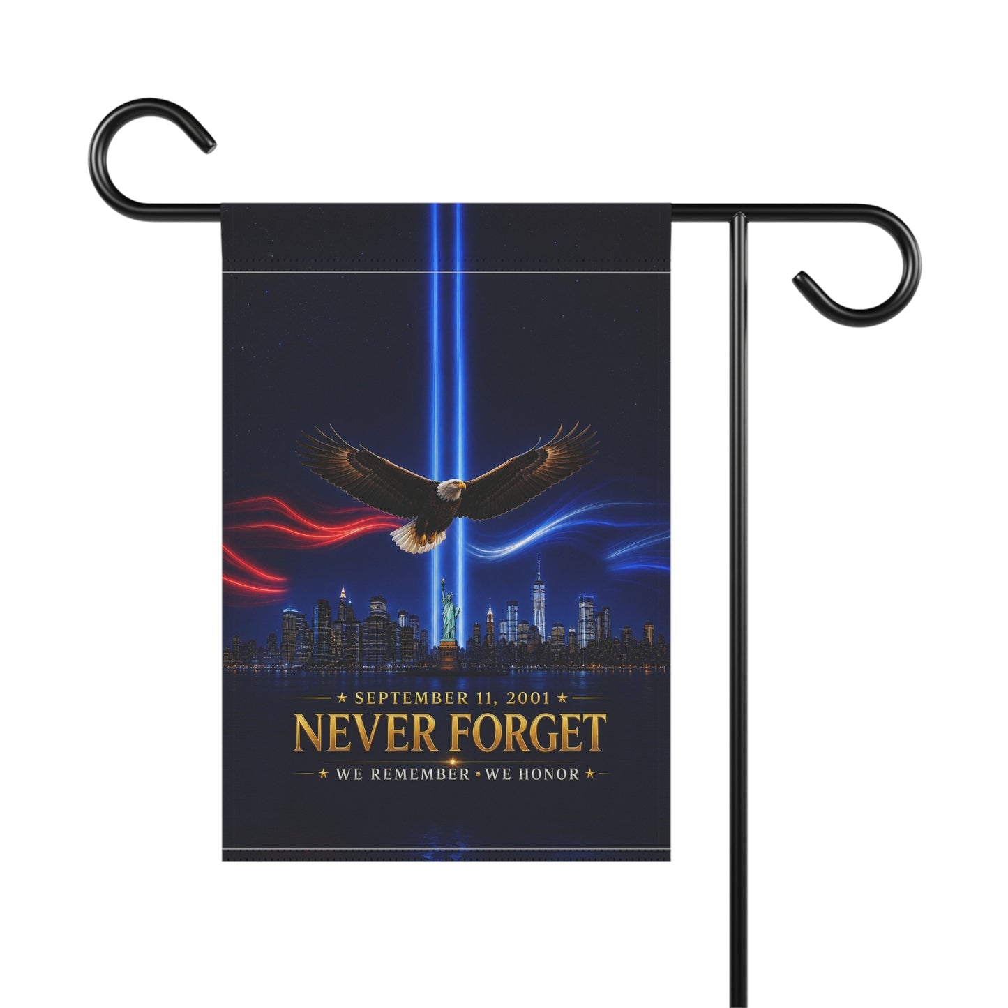 9/11 Memorial Flag — Never Forget, We Remember We Honor Patriot Day Tribute | Garden & House Sizes