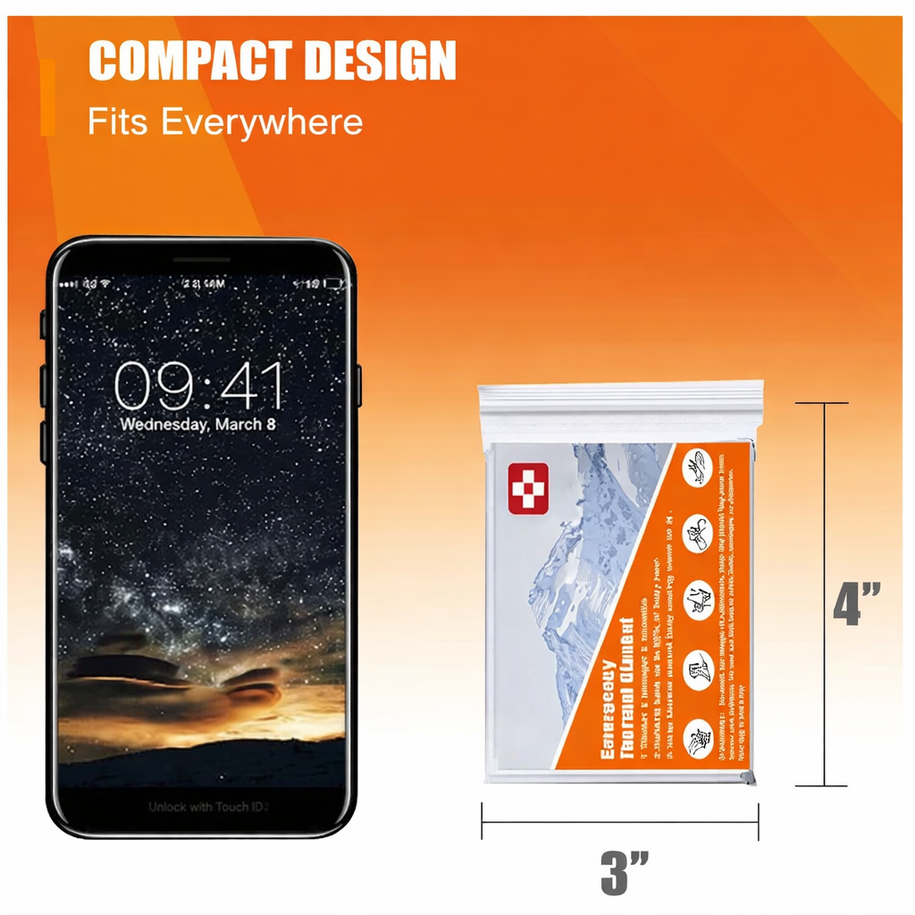 SurvivePro Giant Emergency Thermal Blanket (2 blankets included)