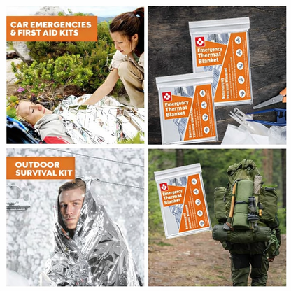SurvivePro Giant Emergency Thermal Blanket (2 blankets included)
