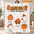 Customize your Grandma's Little Pumpkins blanket with names