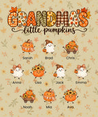 Grandma's Little Pumpkins blanket in Tan, 10 grandkids