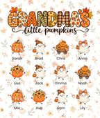 Grandma's Little Pumpkins blanket in White, 12 grandkids