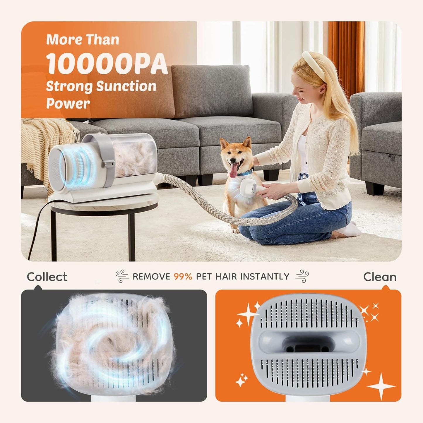 QuietPro Pet Grooming Vacuum Kit