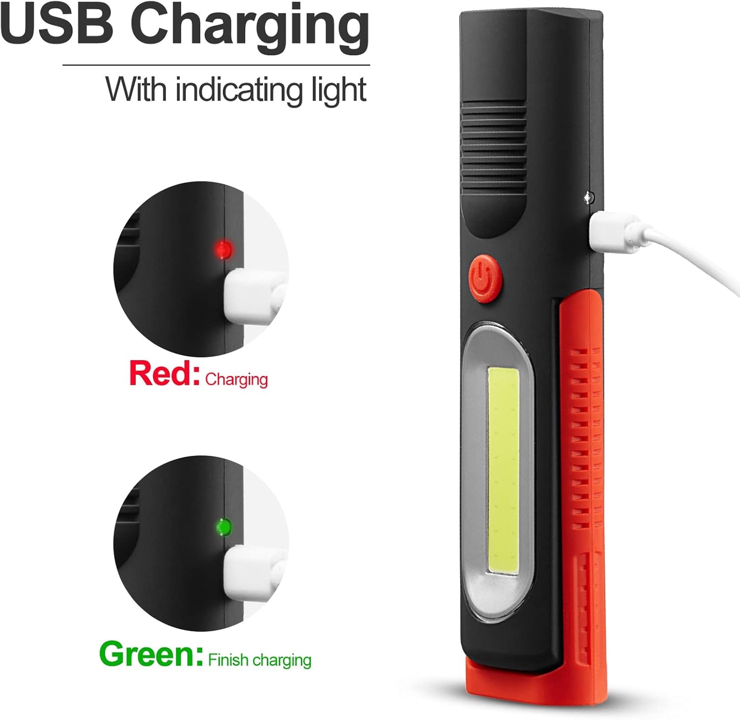 Compact Magnetic Emergency LED USB Light