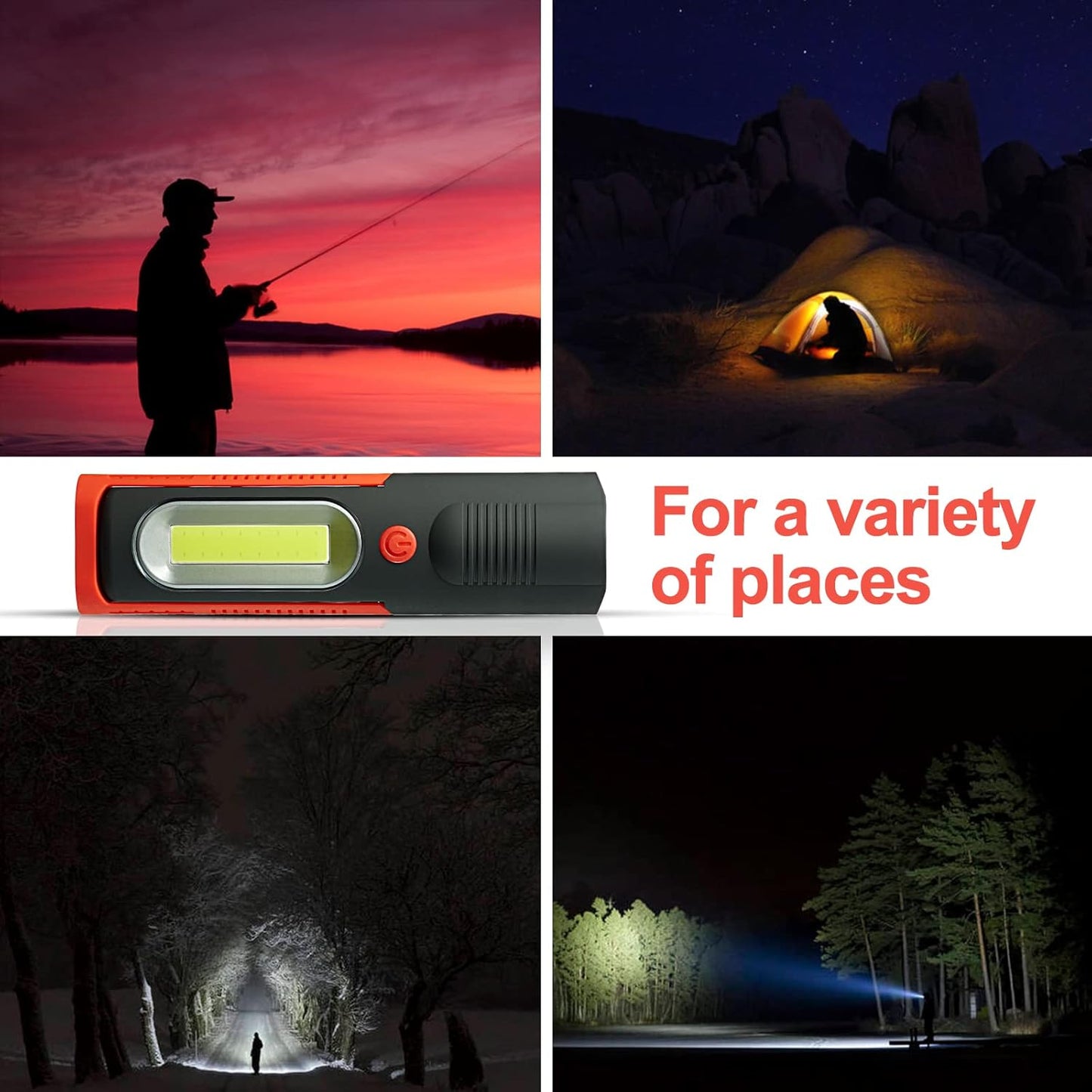Compact Magnetic Emergency LED USB Light