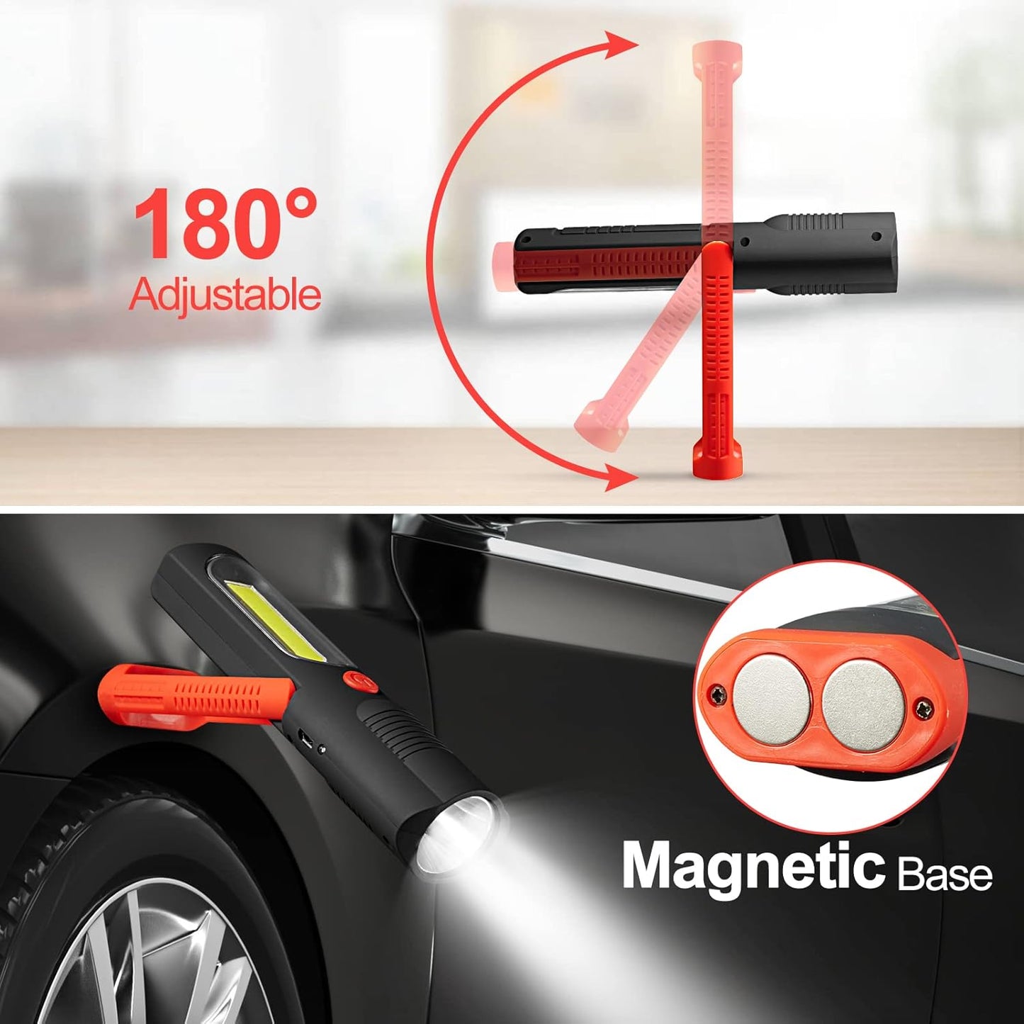 Compact Magnetic Emergency LED USB Light